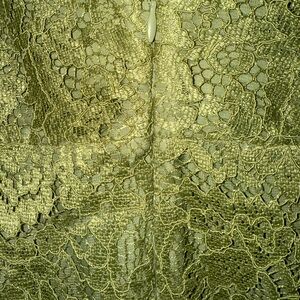 Betsey Johnson Green Lace Long Sleeve Dress